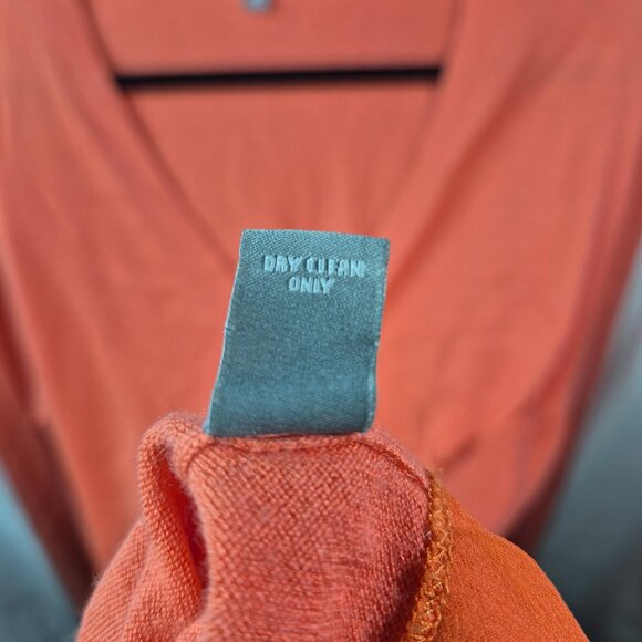 Neiman Marcus Sweater Womens XL Orange Silk Cashmere Cardigan Long Sleeve - Picture 6 of 10